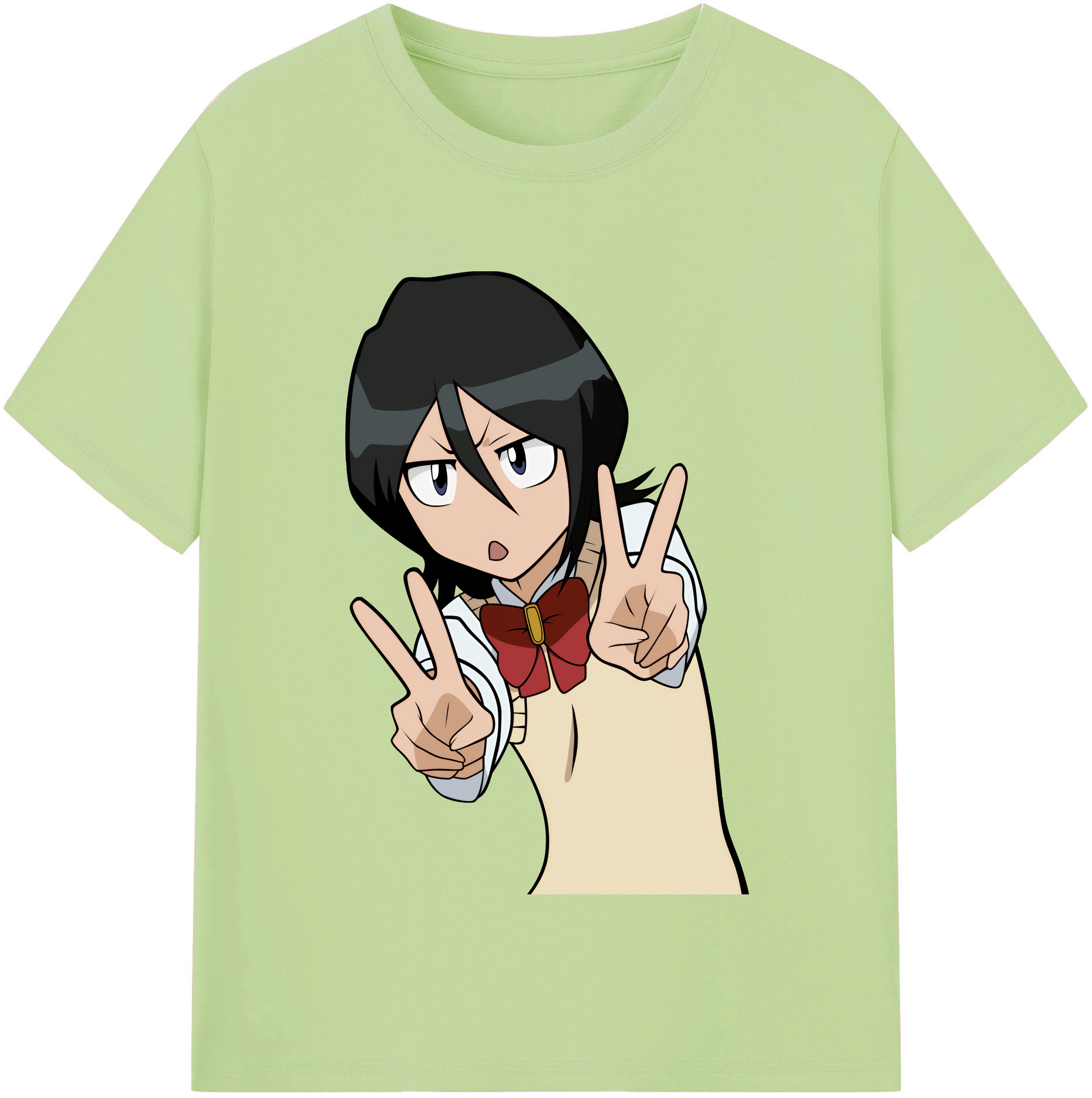 （画像用） ブリーチ 朽木ルキア BLEACH Kuchiki Rukia 綿100％半袖Tシャツ（フロントプリント）